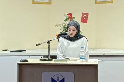 Kur'an-ı Kerim okuma yarışmasında birinci oldu