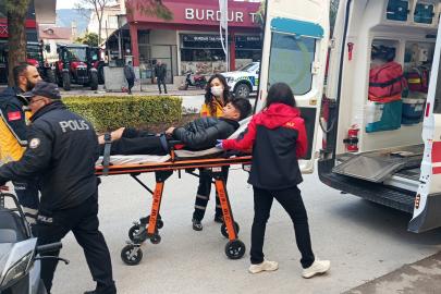 Devrilen motosikletin sürücüsü yaralandı