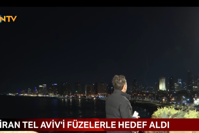 NTV Canlı yayınında Tel Aviv'e saldırı anı
