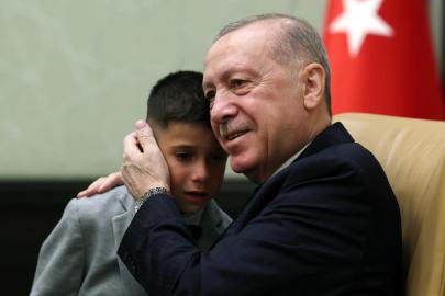 Cumhurbaşkanlığı Külliyesi'ndeki 23 Nisan kabulünde duygu dolu anlar