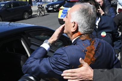 Pehlevi'ye Berlin'de boyalı protesto