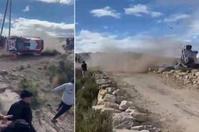 Ralli aracı seyircinin arasına daldı. 1 ölü, 3 yaralı