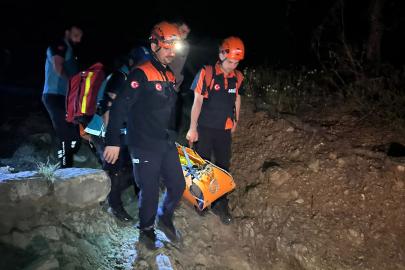 Ayağı kırılıp mahsur kalan kadın, 10 saatte kurtarıldı