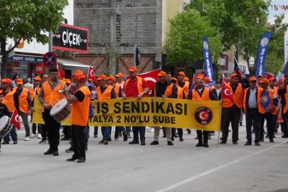 Burdur'da 1 Mayıs kutlaması